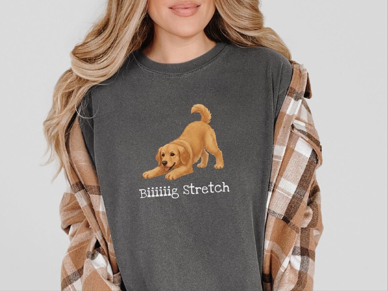 Comfort Colors Golden Retriever Biiiiiig Stretch Tee, Funny Dog Lover Pet Parent Gift, Puppy Mom Dad Owner, Stay Golden Enthusiast image 8