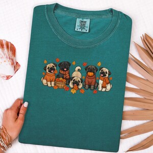 Autumn Dog Shirt, Pug Lover Gift, Pug Mom Sweatshirt, Fall Dog Lover Gift, Pug Dog Shirt, Cute Pug Tee image 8