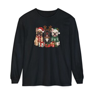 Christmas French Bulldog Shirt, Frenchie Christmas Gift, Holiday Dog Sweatshirt, Festive Pet Lover Tee, Cute Puppy Christmas Apparel image 13
