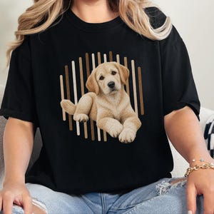 Yellow Lab Shirt, Labrador Retriever Gift, Cute Dog Lover Tee, Retriever Owner Present, Puppy Art Shirt image 9