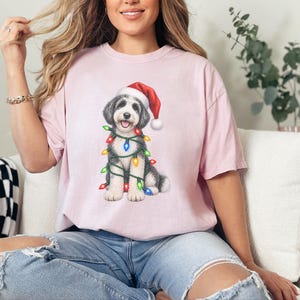 Sudadera navideña para Sheepadoodle, camiseta navideña para perros, regalo navideño para perros, regalo navideño para mamás perrunas, regalo para Sheepadoodle imagen 10