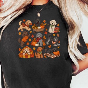 Schnoodle Fall Dog Shirt, Autumn Dog Lover Gift, Cute Puppy Sweatshirt, Pumpkin Patch Tee, Dog Mom Hoodie image 4