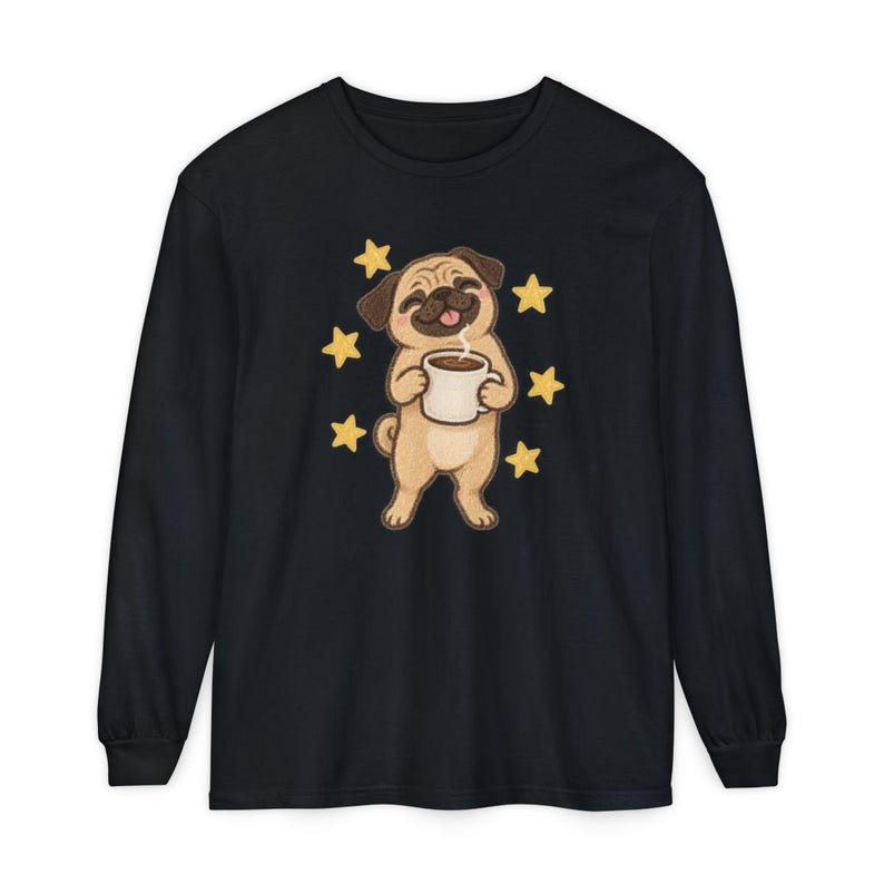 Pug Coffee Shirt, Pug Lover Gift, Coffee Lover Graphic Tee, Funny Pug T Shirt, Dog Owner Gift, Pug Mom Shirt Bild 13