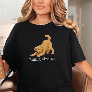 Comfort Colors Cute Dog Art Gift, Biiiiig Stretch Labrador Retriever Shirt, Yellow Lab Mom Tee, Funny Golden Lab Dad, Pet Owner Top image 5
