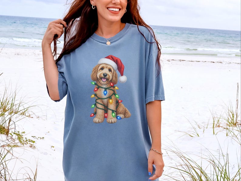 Christmas Cockapoo Shirt, Cockapoo Christmas Gift, Santa Paws Christmas, Holiday Dog Shirt, Cockapoo Dog Lover Gift image 7
