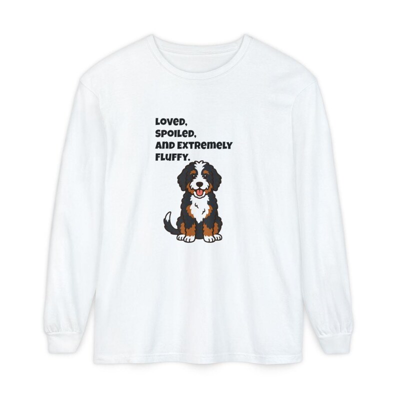 Comfort Colors Bernedoodle T-Shirt | Loved, Spoiled, and Extremely Fluffy Shirt | Funny Bernedoodle Customization, Bernedoodle Tee bild 12