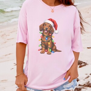 Christmas Dachshund Shirt, Dog Christmas Gift, Dachshund Xmas Sweatshirt, Holiday Dog Tee, Doxie Lover Present image 9