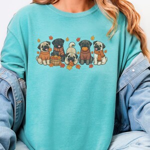 Autumn Dog Shirt, Pug Lover Gift, Pug Mom Sweatshirt, Fall Dog Lover Gift, Pug Dog Shirt, Cute Pug Tee image 6