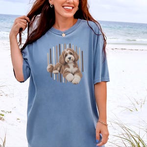 Cockapoo T Shirt, Cockapoo Dog Lover Gift, Brown Poodle Mix Tee, Dog Owner Shirt, Puppy Art Shirt image 7