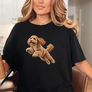 Cockapoo Shirt, Cockapoo Mom Gift, Running Dog Tee, Doodle Lover Shirt, Fast Dog Apparel, Pet Owner Gift image 6