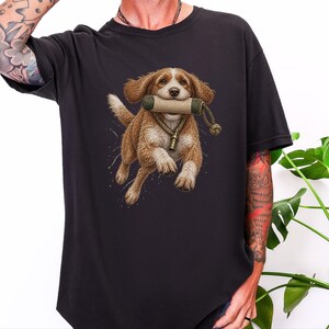 Cavapoo Shirt, Cavapoo Mom Gift, Vintage Hunting Dog Tee, Dog Training Shirt, Sporting Dog Art, Cavapoo Owner Gift image 4