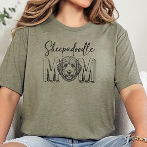 Sheepadoodle Mom Shirt, Sheepadoodle Mama Tee, Doodle Lover Dog Owner, Sheepdog Mix Pet Parent, Funny Canine Lover T-Shirt, Dog Mom Clothing image 2