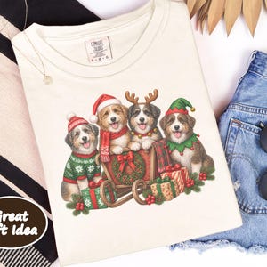 Christmas Aussiedoodle Shirt, Aussiedoodle Mom Gift, Holiday Dog Shirt, Funny Dog Christmas, Aussiedoodle Lover Gift image 6