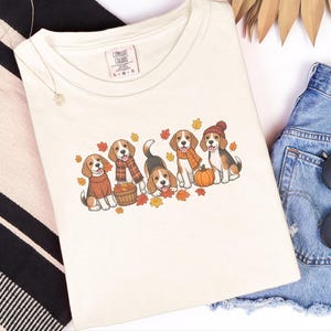 Beagle Shirt, Fall Dog Lover Gift, Cute Beagle Tee, Autumn Dog Shirt, Beagle Mom Gift image 5
