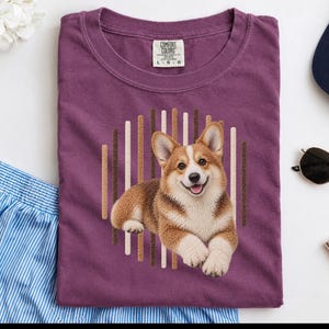Corgi-shirt, cadeau voor Corgi-moeder, shirt voor Corgi-liefhebbers, T-shirt voor hondenmoeders, Corgi-hondenshirt, Corgi-print T-shirt, cadeau voor puppy-eigenaren afbeelding 9