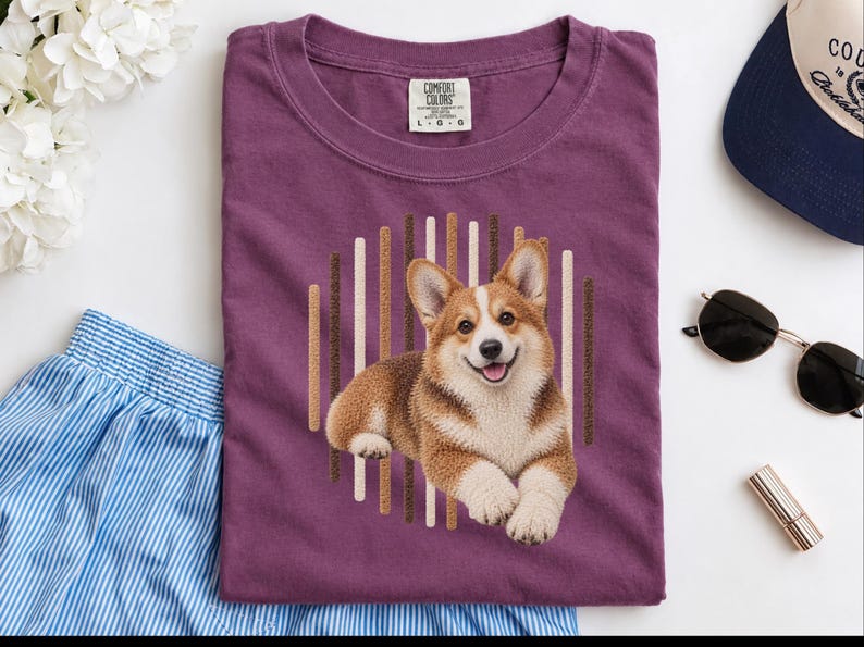 Corgi-shirt, cadeau voor Corgi-moeder, shirt voor Corgi-liefhebbers, T-shirt voor hondenmoeders, Corgi-hondenshirt, Corgi-print T-shirt, cadeau voor puppy-eigenaren afbeelding 9