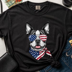 Comfort Colors Patriotic Boston Terrier Sunglasses image 8