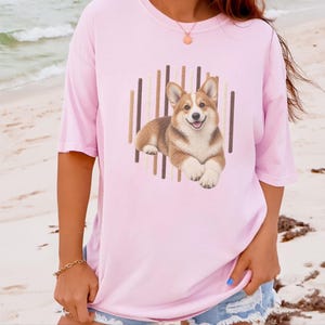 Corgi-shirt, cadeau voor Corgi-moeder, shirt voor Corgi-liefhebbers, T-shirt voor hondenmoeders, Corgi-hondenshirt, Corgi-print T-shirt, cadeau voor puppy-eigenaren afbeelding 3
