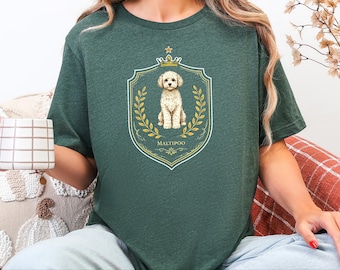 Royal Crest Maltipoo Lover Gift Tee Vintage Crown Emblem