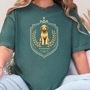 Comfort Colors Schnoodle Lover Royal Crest Shirt, Regal Pet Art Tee, Custom Dog Shirt for Schnoodle Mom and Dad Gift, Schnoodle Lover Tee image 5