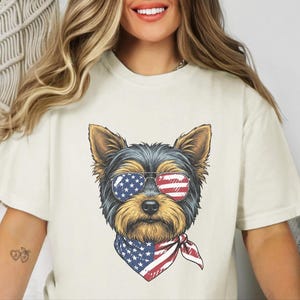 Yorkshire terrier, amerikansk flagga, hund, present, present, present, gåva bild 8