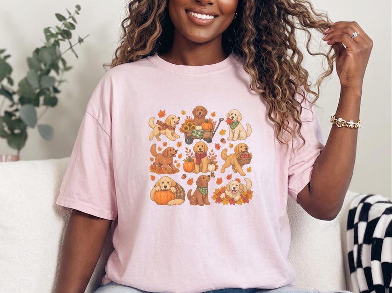 Golden Retriever Fall Shirt, Golden Retriever Gift, Autumn Dog Lover Tee, Pumpkin Patch Sweatshirt image 8