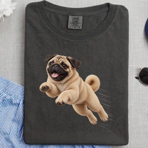 Mops-Shirt, Geschenk für Mops-Liebhaber, Lustiges Mops-T-Shirt, Mops-Mama-Shirt, Geschenk für Mops-Papa, Welpen-Shirt, Niedliches Hunde-T-Shirt mit Grafik Bild 10
