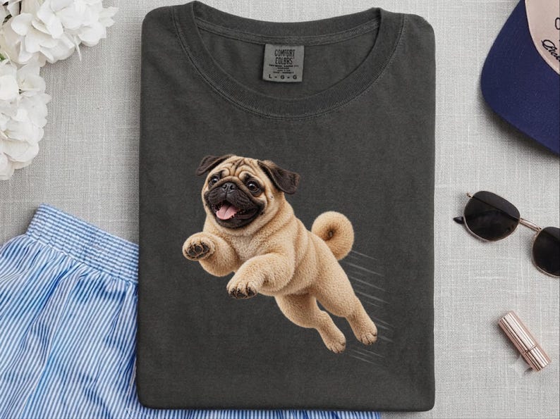 Mops-Shirt, Geschenk für Mops-Liebhaber, Lustiges Mops-T-Shirt, Mops-Mama-Shirt, Geschenk für Mops-Papa, Welpen-Shirt, Niedliches Hunde-T-Shirt mit Grafik Bild 10