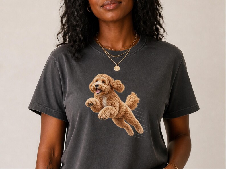 Camiseta Goldendoodle, Regalo para mamá Goldendoodle, Camiseta Perro Corredor, Regalo para papá Doodle, Camiseta Perro Rápido, Camiseta para Amantes de los Perros imagen 8