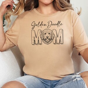 Golden Doodle mamma-tröja, lockig hundmamma-tröja, Goldendoodle-älskare-tröja, hundägare-presenter för husdjursälskare, rolig unik hund-t-shirt för kvinnor bild 6
