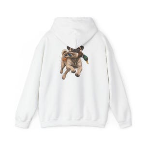 T-shirt met mopshondmotief voor eendenjagers, grappig cadeau voor eendenjacht, T-shirt voor watervogeljagers, shirt voor de jacht op wilde eenden, cadeau voor buitenjagers afbeelding 12