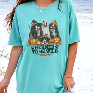 Bernese Dog Shirt, Berner Mom Gift, Halloween Dog Tee, Witch Dog Shirt, Spooky Season Shirt, Mountain Dog Gift image 6