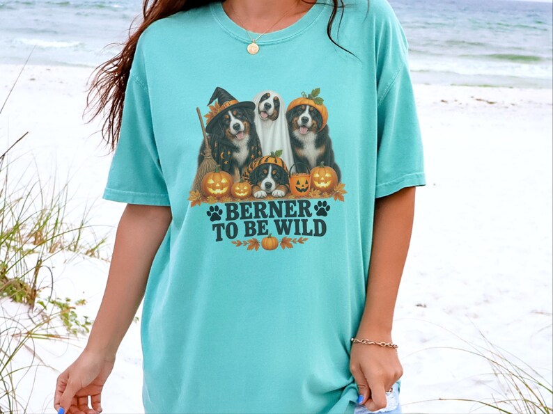 Bernese Dog Shirt, Berner Mom Gift, Halloween Dog Tee, Witch Dog Shirt, Spooky Season Shirt, Mountain Dog Gift image 6