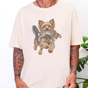 Yorkshire-Terrier-Shirt, Geschenk für Yorkshire-Terrier-Fans, Vintage-Hundemotiv, Jagdhund-Shirt, Arbeitshund-Shirt, Bootleg-Hunde-Shirt, Lustiges Yorkshire-Terrier-Geschenk Bild 3