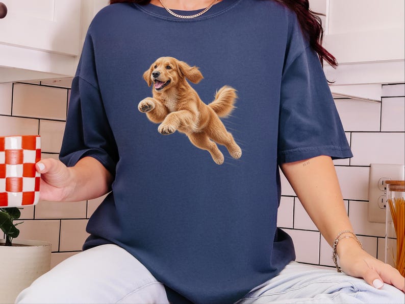 Golden Retriever Shirt, Golden Retriever Dad Gift, Golden Retriever Mom, Dog Zoomies Art, Retriever Lover Gift, Golden Retriever Tee image 1