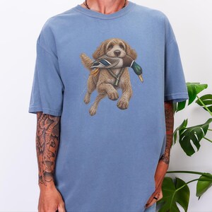 Duck Hunter Shirt, Cockapoo Dog Lover Gift, Waterfowl Hunting Tee, Mallard Duck Art, Outdoorsman Apparel image 10