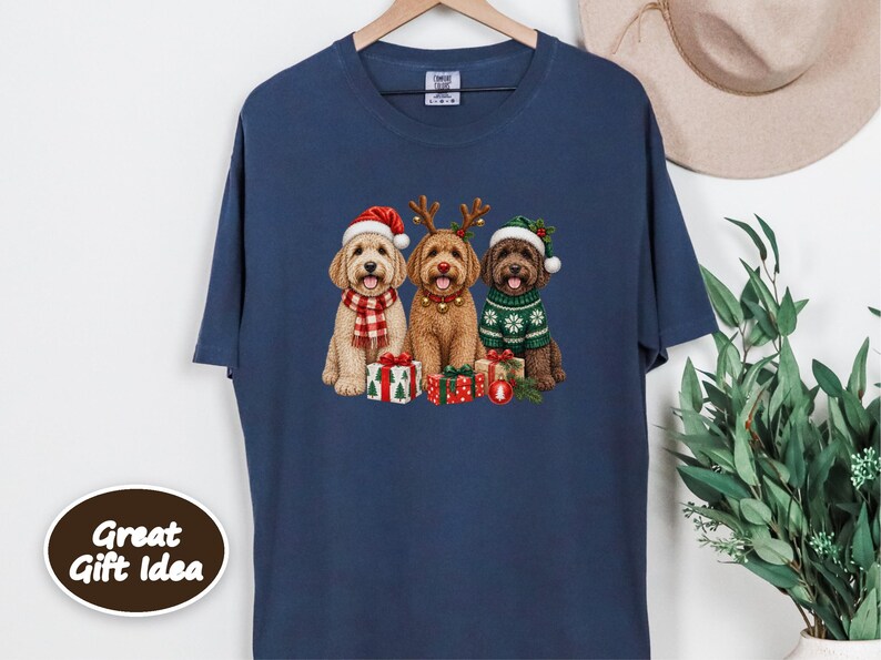 Labradoodle Christmas Sweatshirt, Holiday Dog Crewneck, Christmas Pet Shirt, Labradoodle Mom Gift, Festive Dog Lover Tee image 5