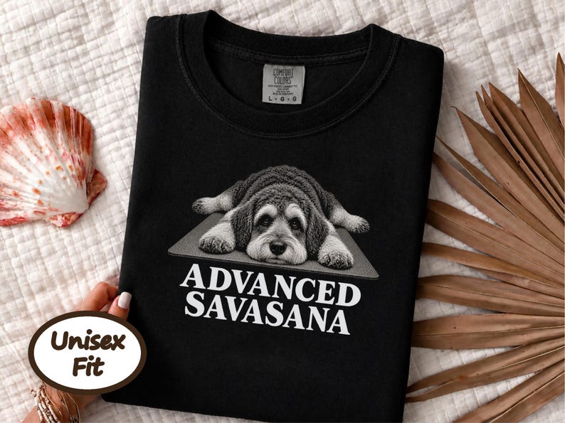 Schnoodle Shirt, Yoga Lover Gift, Funny Yoga Shirt, Advanced Savasana Tee, Dog Owner Gift, Yoga Teacher Shirt, Schnoodle Gift image 7