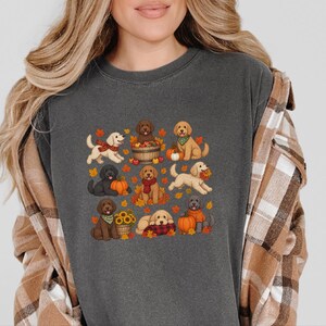 Labradoodle Mom Shirt, Autumn Dog Shirt, Fall Labradoodle Gift, Labradoodle Lover Tee, Cozy Season Shirt image 5
