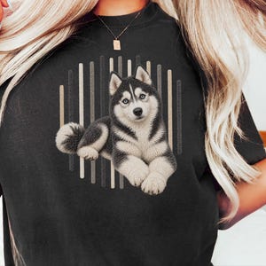 Camiseta de perro husky, regalo para mamá de husky siberiano, camiseta para amantes de los huskies, regalo para dueños de perros imagen 7