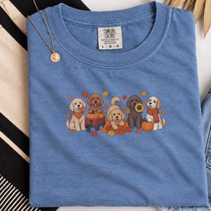 Cavapoo Shirt, Cavapoo Mom Gift, Fall Dog Shirt, Pumpkin Patch Dog Tee, Autumn Dog Lover Sweatshirt, Puppy Owner Gift image 5