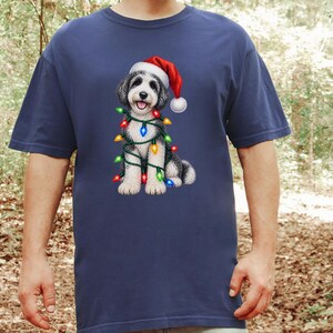 Sudadera navideña para Sheepadoodle, camiseta navideña para perros, regalo navideño para perros, regalo navideño para mamás perrunas, regalo para Sheepadoodle imagen 2