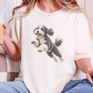Sheepadoodle Shirt, Sheepadoodle Mom Gift, Doodle Dad Shirt, Sheepadoodle Owner Gift, Doodle Dog Lover Shirt, Puppy Graphic Tee image 2