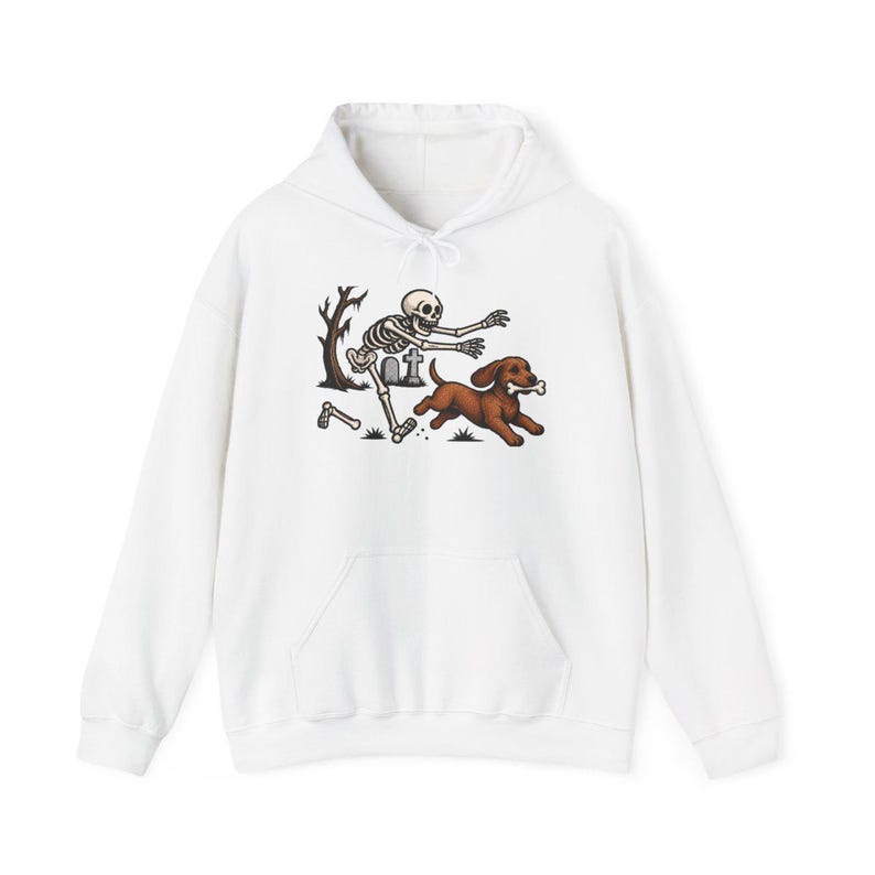 Halloween T-shirt met Teckel, cadeau met skelethond, Halloween T-shirt met Doxie-print, T-shirt met Wienerhond, grappig griezelig Doberman-shirt afbeelding 12