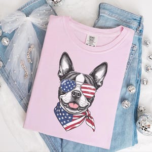 Comfort Colors Patriotic Boston Terrier Sunglasses image 5