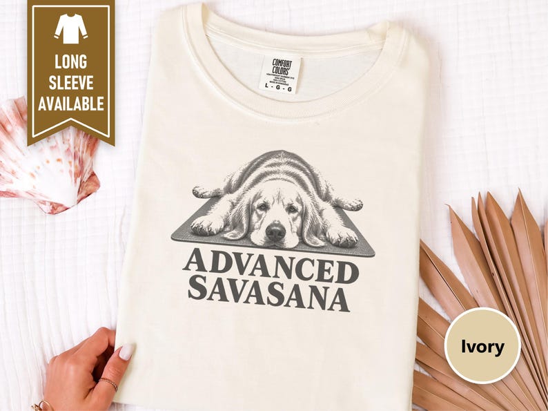 Golden Retriever Yoga Shirt, Funny Yoga Shirt, Advanced Savasana Tee, Dog Lover Gift, Meditation Shirt, Yoga Class Gift, Animal Graphic Tee image 7