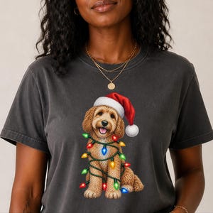 Christmas Cockapoo Shirt, Cockapoo Christmas Gift, Santa Paws Christmas, Holiday Dog Shirt, Cockapoo Dog Lover Gift image 5