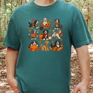 Herbstliches Bernedoodle-Shirt, Geschenk für Bernedoodle-Mama, Herbstliches Hunde-T-Shirt, Kürbis-Sweatshirt, Geschenk für Doodle-Liebhaber Bild 7