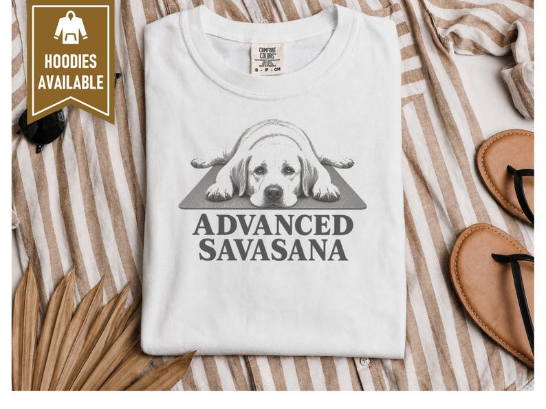 Labrador Shirt, Advanced Savasana Yoga Gift, Funny Fitness Tee, Meditation Lover Shirt, Lab Mom Gift, Yoga Teacher Shirt image 5