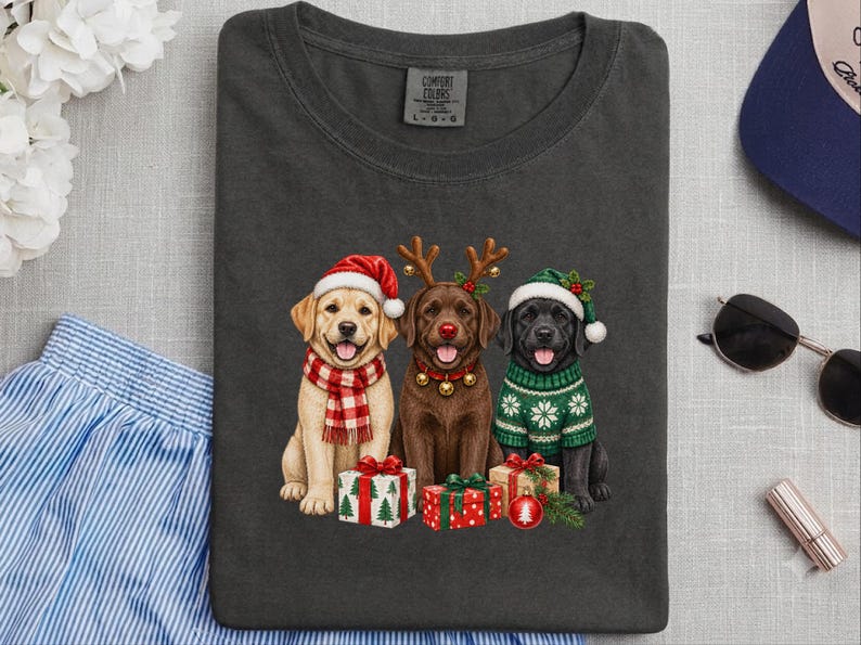Christmas Dog Sweatshirt, Labrador Christmas Shirt, Holiday Dog Gift, Dog Lover Christmas Sweatshirt, Labrador Retriever Mom Gift image 1